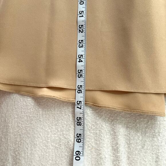 RHEA COSTA Strapless Slip Dress Womens Large XL Tan Strapless Mesh Lining Light - Picture 14 of 14